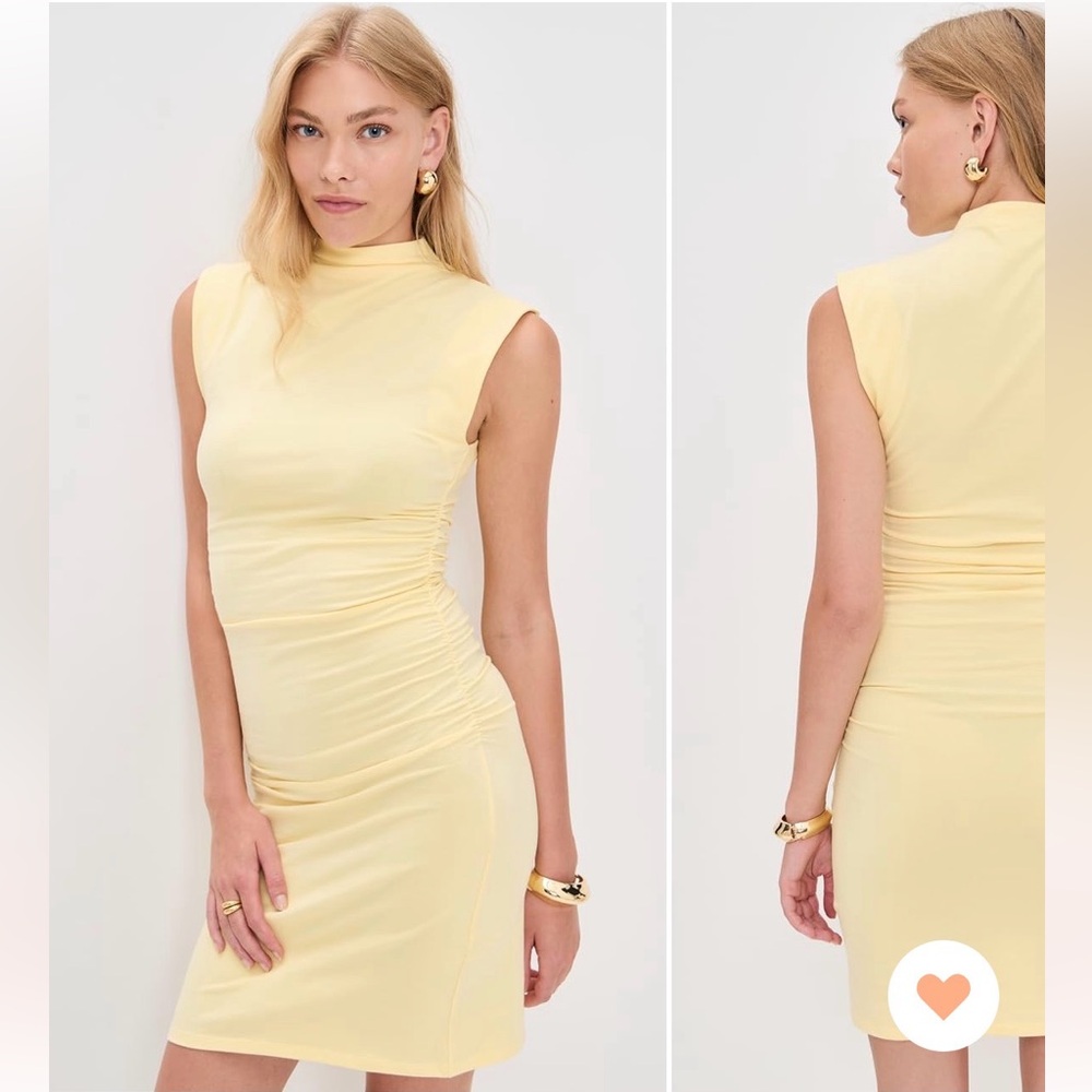 Good American Light Yellow Mini Dress